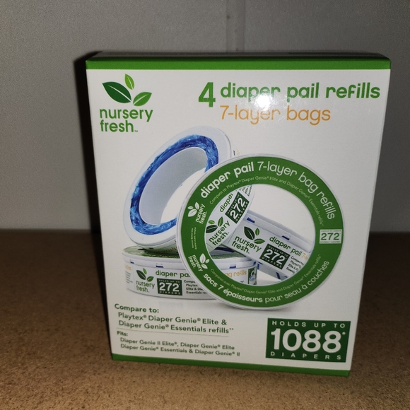 Nursery Fresh diaper pail refills 2 sets of 4 diaper refills - Picture 3 of 3